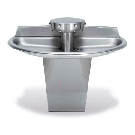 Bradley Bradley Corp SN2023 Sentry 3 Person Semi-Circular Washfountain, Central Vent/Metering Air Valve S93-648